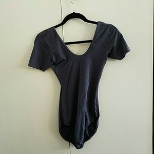 Grey American Apparel U-back bodysuit