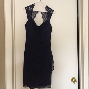 Navy blue knee length dress. Worn 1x