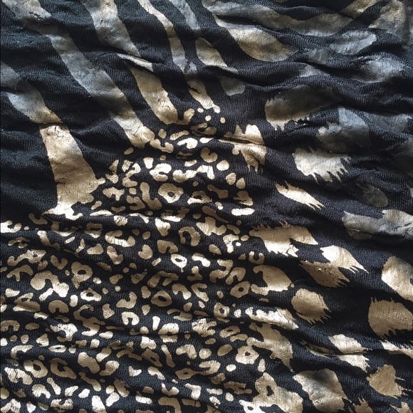 BLACK/GOLD Leopard print dress - Picture 3 of 4