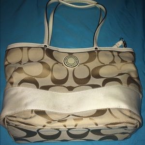 Tan/Beige Coach Purse