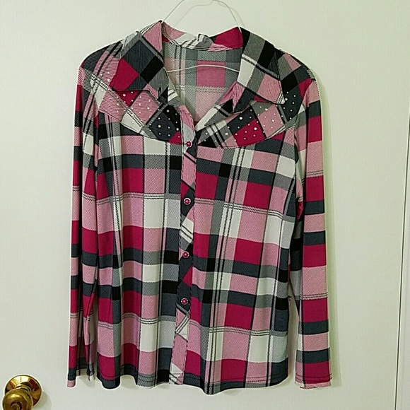 Plaid Shirt/Blouse - Vintage