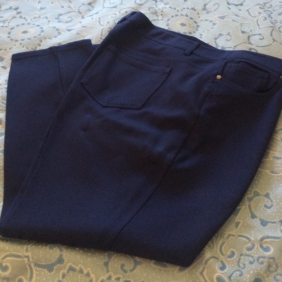 Blue stretchy pants