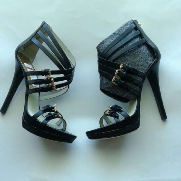 Ava platform strapped sandals shoes black SOLD!!! - Picture 2 of 4