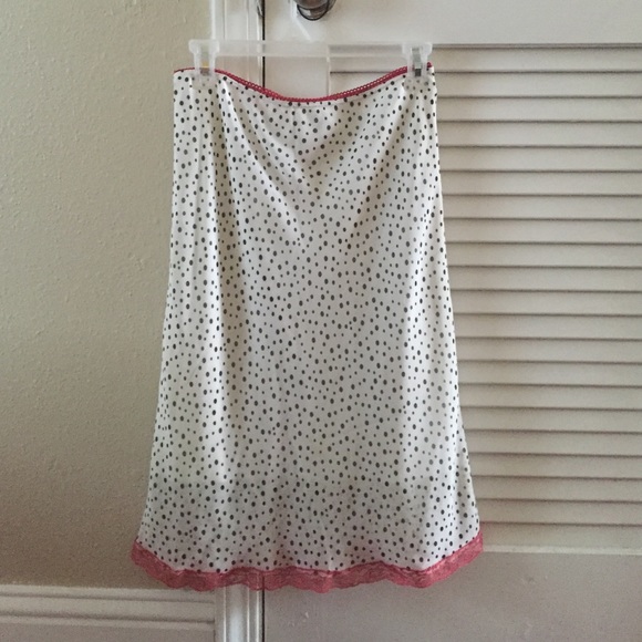 Polka dot midi skirt