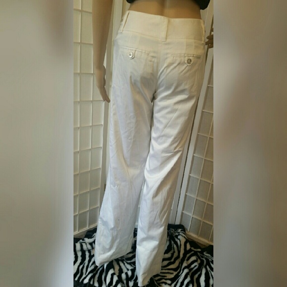 White wide leg pants with silver accent - Picture 2 of 4