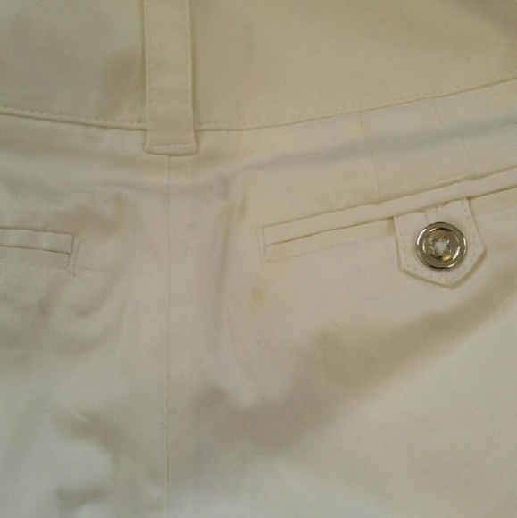 White wide leg pants with silver accent - Picture 3 of 4