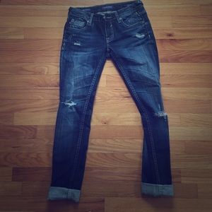 Vigoss Thompson Double Roll Cuff Skinny Jean