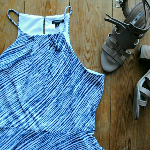 Striped halter dress and blue dress bundle