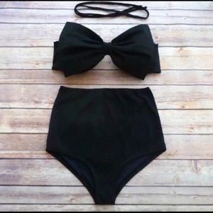 NWOT black High Waisted Bikini!