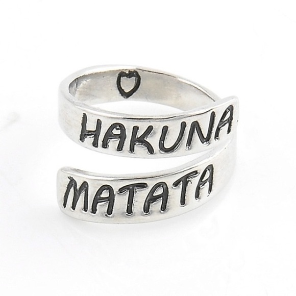 Jewelry - Hakuna Matata Silver Plated Wrap Ring