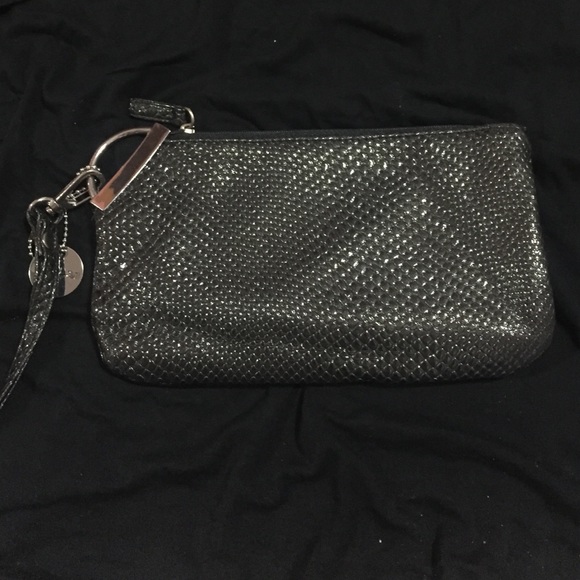 Black and silver clutch