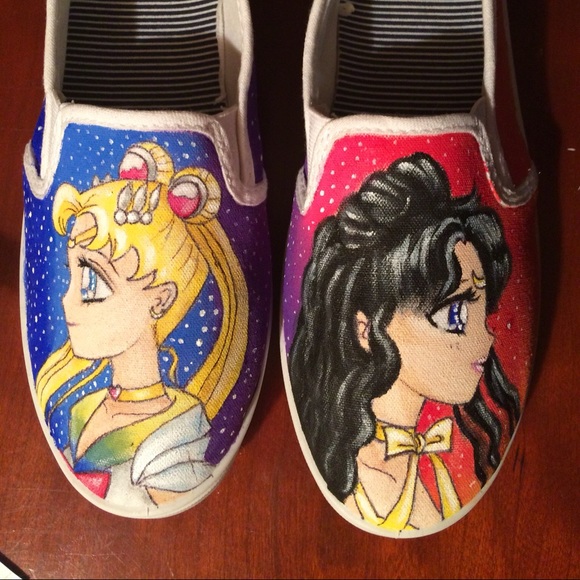 Sailor Moon and Luna Shoes