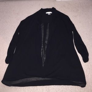 High Low Sheer Back Cardigan