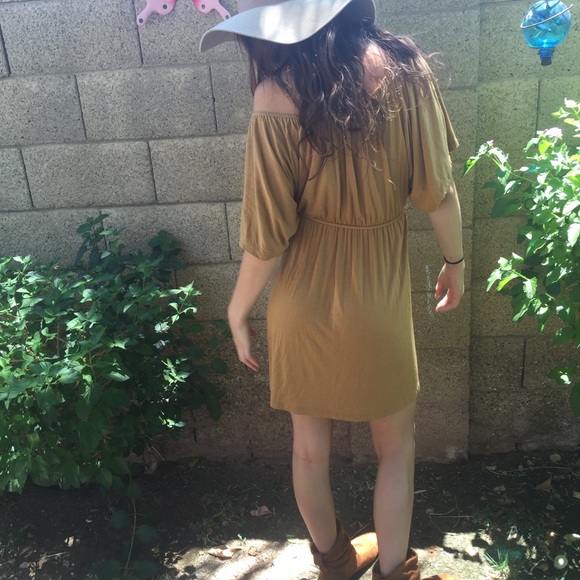 Yellow mustard summer dress