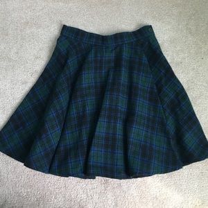 90s grunge plaid circle skirt forever21