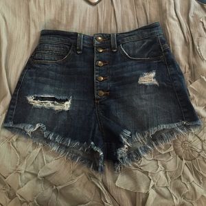 High-Waisted GUESS Cut-Off Shorts