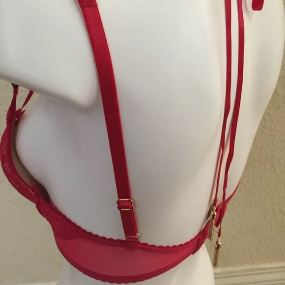 Victoria's Secret Red bombshell plunge bra 32C - Picture 3 of 4