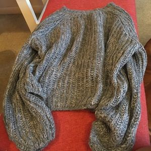 'Kimchi Blue' Gray Glitter Sweater