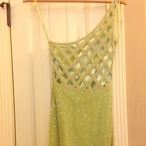 Sequined floor length evening gown