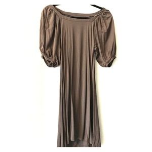 Cute simple brown dress.