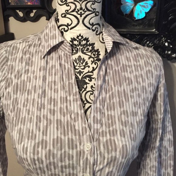 Express Button Up Leopard Print Blouse - image 3