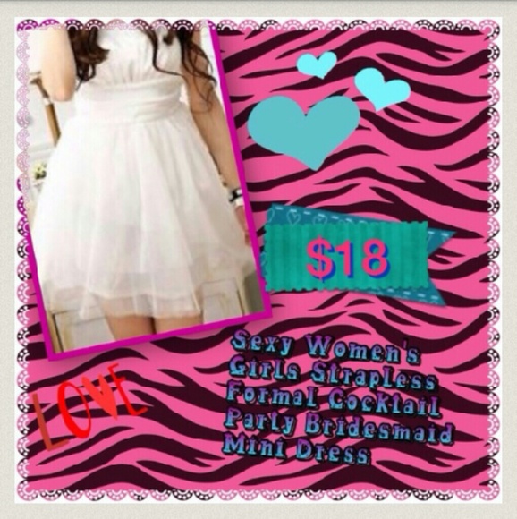 Brand 🆕 Beautiful Strapless Mini Dress!! - Picture 1 of 4