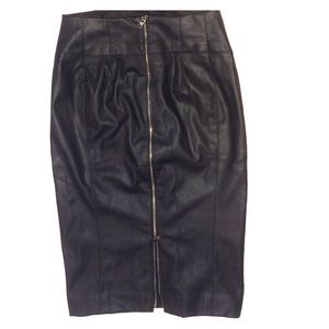 Express high-waisted faux leather pencil skirt