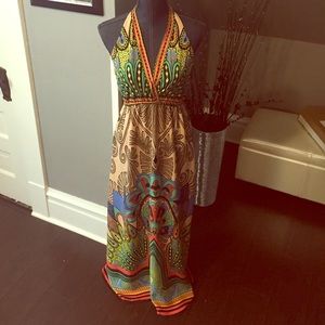 Halter summer maxi dress