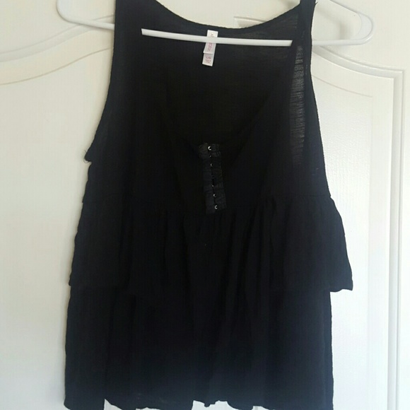 Flowy black tank
