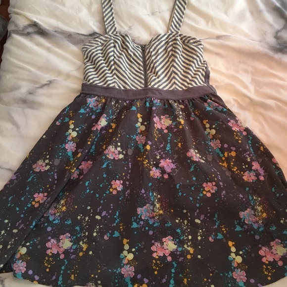 Kimchi Blue mixed media A-line dress