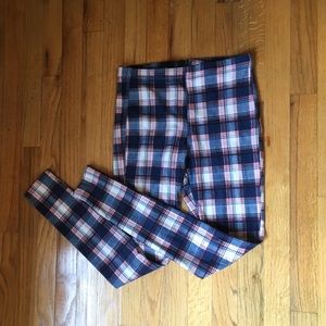 Topshop plaid leggings