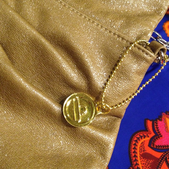 Gold Shimmer Big Buddha Clutch Purse - Picture 3 of 6