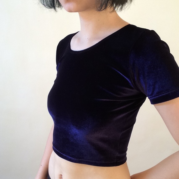 American Apparel velvet cropped tee