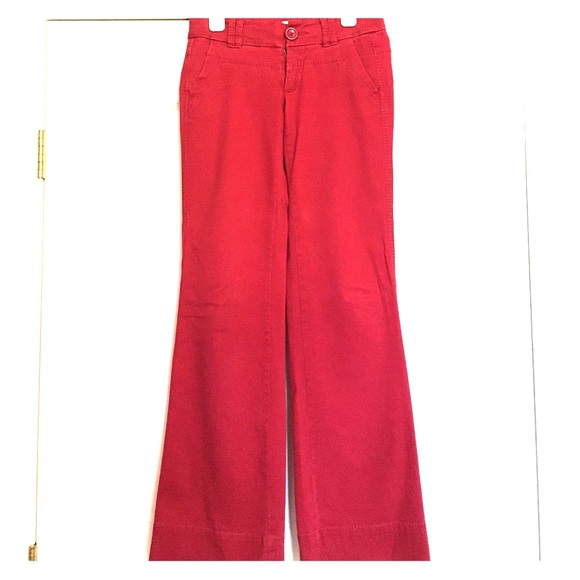 Cute red flared Anthropologie pants