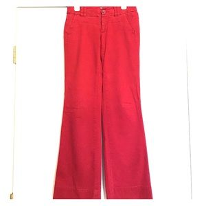 Cute red flared Anthropologie pants