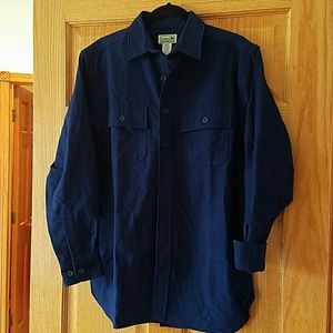 Mens navy long sleeve button-down shirt
