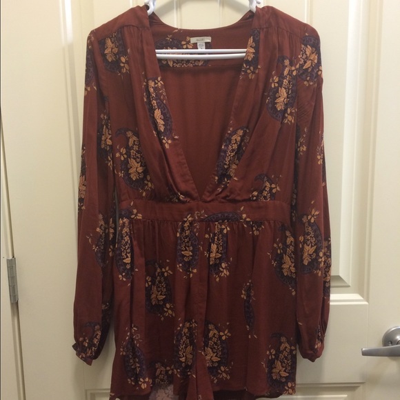 Urban Outfitters Floral High-Wasted Romper