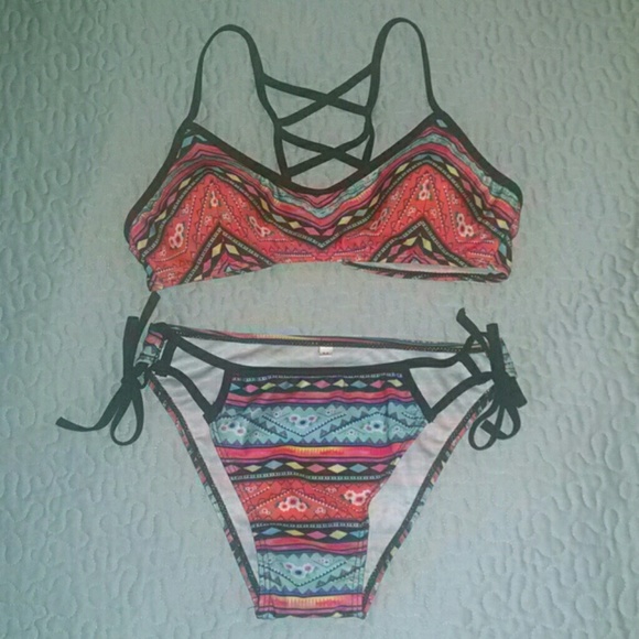 Adorable multicolored bikini NWOT