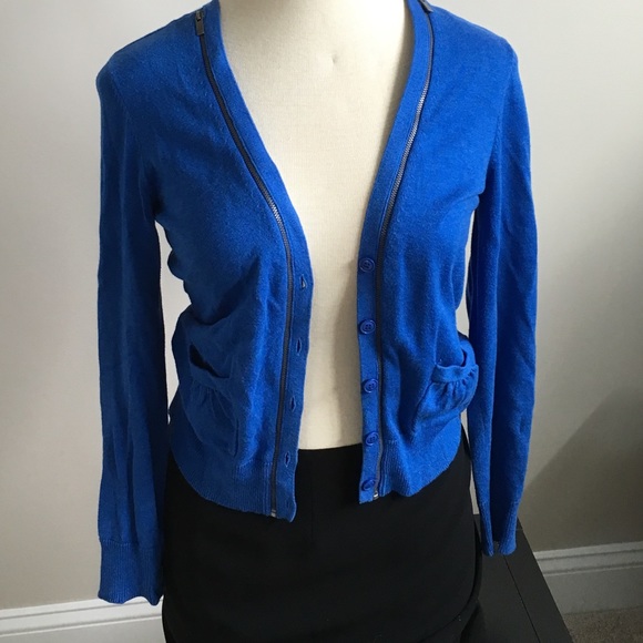 nine west | zippered cardigan