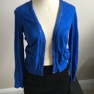 nine west | zippered cardigan