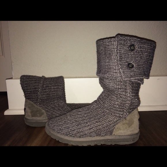 Gray knitted UGGs