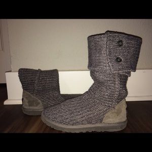 Gray knitted UGGs