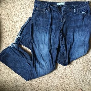 Dark wash flare jeans