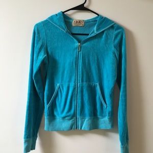 Juicy couture velour hoodie blue, medium