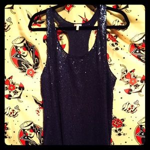 Blue VS sequins dress sz L