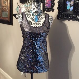 Express sequin tank top