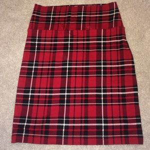 Forever 21 high-waisted plaid pencil skirt