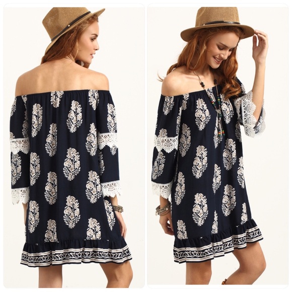 💟SZ M!! LAST ONE‼️Off The Shoulder Shift Dress! - Picture 2 of 2