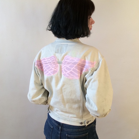 Denim hand-painted jacket