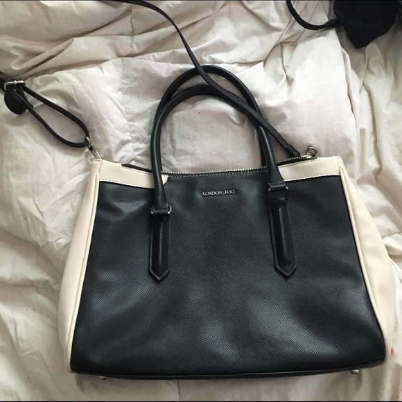 UO Black and white leather bag